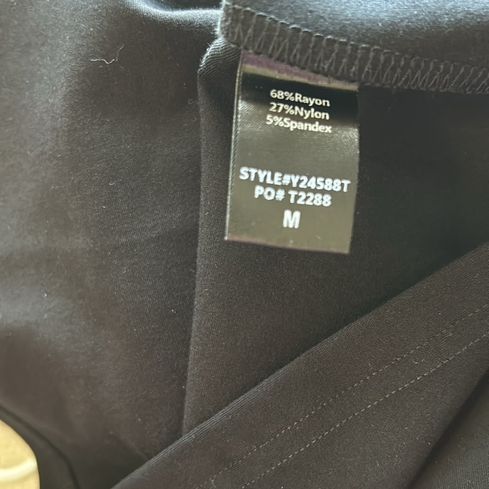 TUCKERNUCK Noir Ponte Wright Polo Dress Mini Black Vneck Sz M NEW - Picture 12 of 13